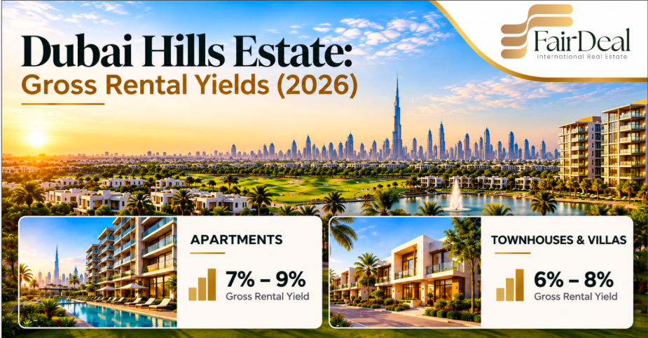 Dubai Hills Estate Property Gross Rental Yields